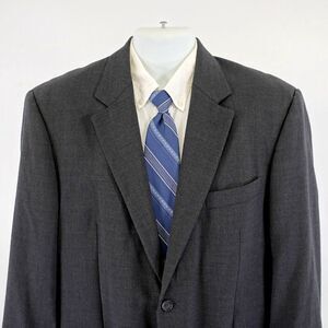 Pronto Uomo Lessona Natural Stretch Super 100s Worsted Wool Gray 42R Basketweave